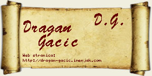 Dragan Gačić vizit kartica